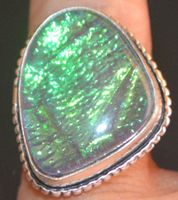 Ring L-4728 – Australischer grüner Triplet Opal –Verstellbar