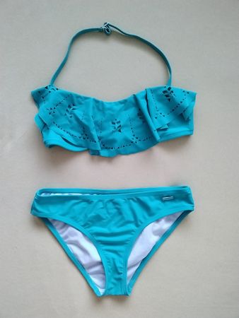 Buffalo Bandeau-Bikini mit Volant Gr. 146 / 152 türkis