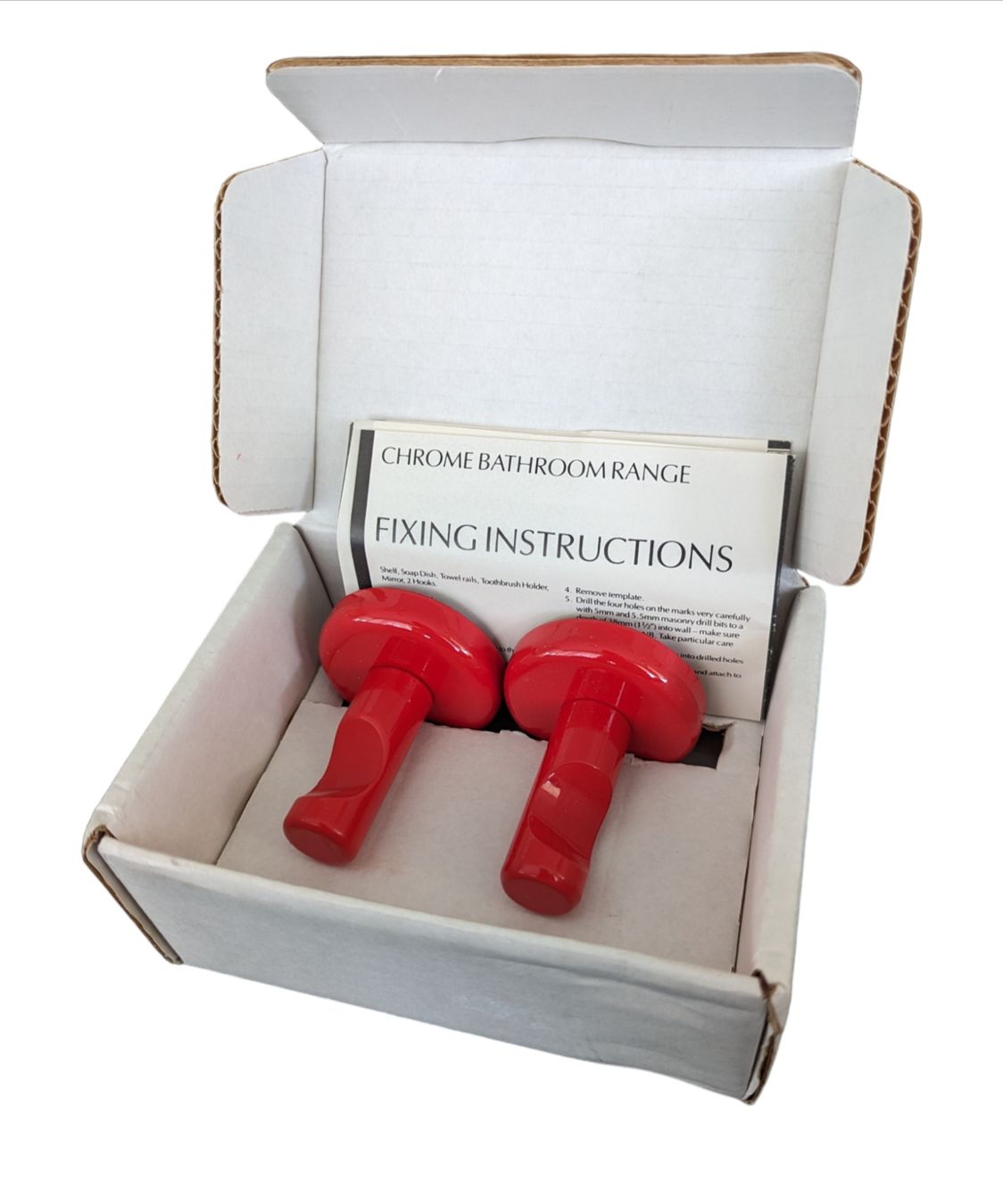 Eisenwaren: Vintage bathroom towel hooks red – Neu (gemäss Beschreibung) aus Erlinsbach SO von Meytalien