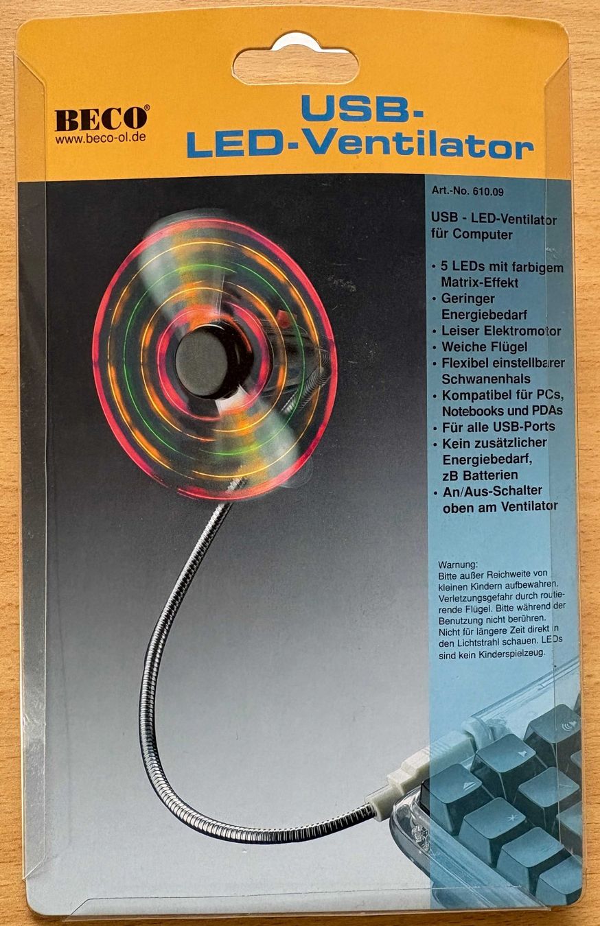 Ventilatoren: USB LED Ventilator für Computer neu – Neu und originalverpackt aus Kaltacker von Nostromo
