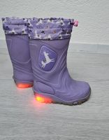 Gummistiefel Kinder lila mit Lichteffekt Gr. 24/25