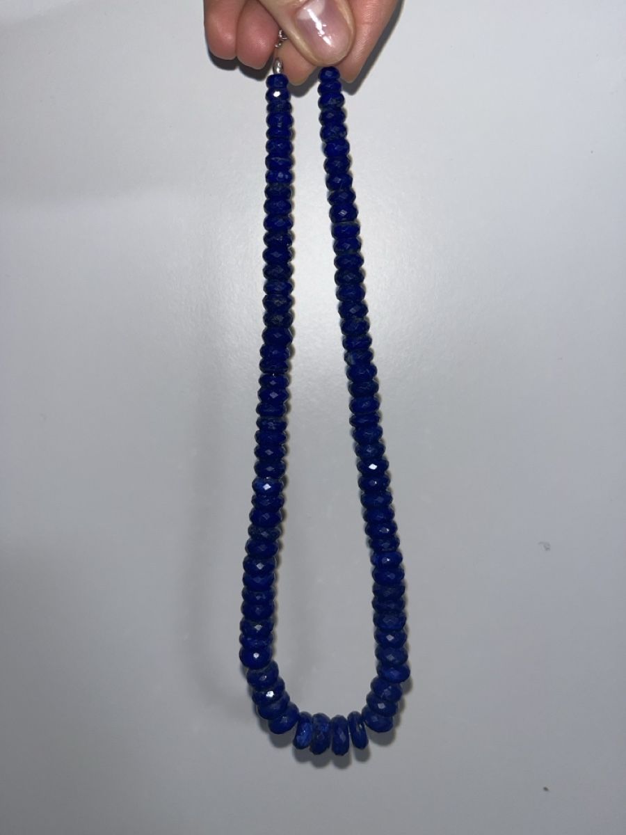 Catenine: Edle Lapislazuli Buttons Kette mit Silberverschluss – Nuovo (secondo la descrizione) da Richterswil venduto da Nic_s 3