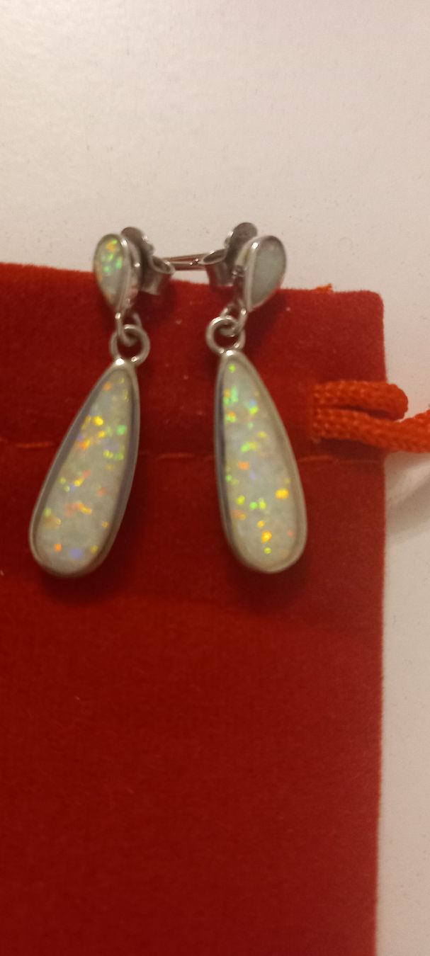 Orecchini pendenti & Orecchini a lobo: Silber Ohrringe 925 mit Opal – Nuovo (secondo la descrizione) da Balsthal venduto da Marica75 1