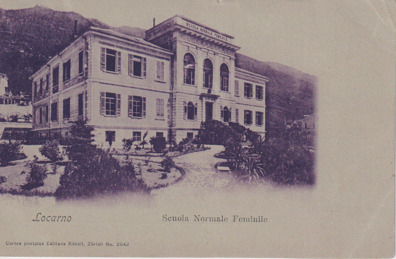 Ansichtskarten: AK Locarno Scuola Normale Femminile, 1903. – Gebraucht aus Riva San Vitale von MAR-NAPO