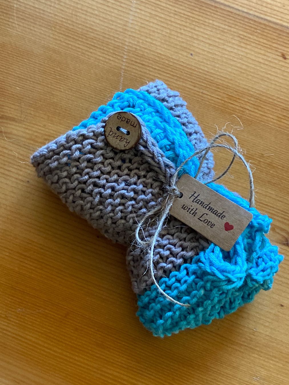 Altro per la casa: ABWASCHLAPPEN-BLAU-GRAU,HANDGEMACHT – Nuovo e nell'imballaggio originale da Meienried venduto da ManuelaBoutique 2
