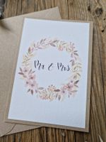 Handgemachte Grusskarte zur Hochzeit
