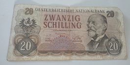 20 alte Schilling Wien  02.07.1956 