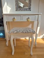 Weisser Schminktisch im Shabby Chic Stil inkl. Schminkhocker