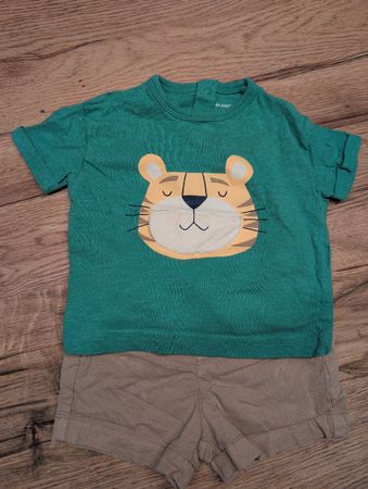 MANOR Baby Set Gr. 68/6 Tiger Shirt + Shorts Sommer