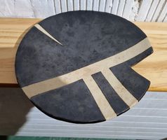 Keramikteller schwarz weiss Dekoteller Unikat Handarbeit ...