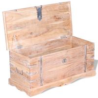 Holztruhe Akazienholz massiv 90×40×40 TOP ZUSTAND