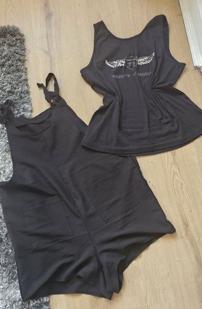 Black Playsuit & Tank Top Set - Perfect Summer Outfit!