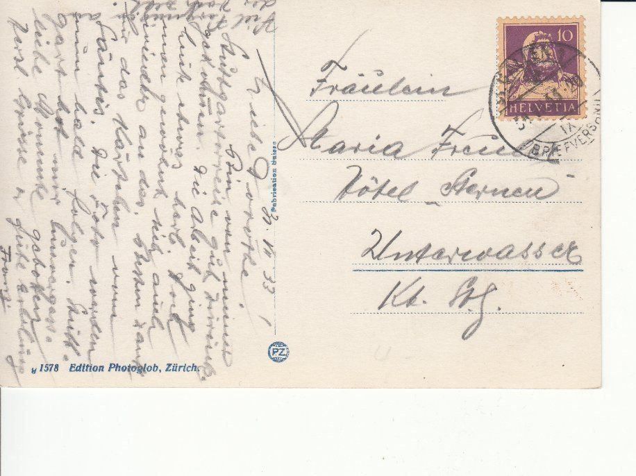 Cartoline postali: St. Gallen 1933 – Usato da Bürglen TG venduto da StampGraf 1