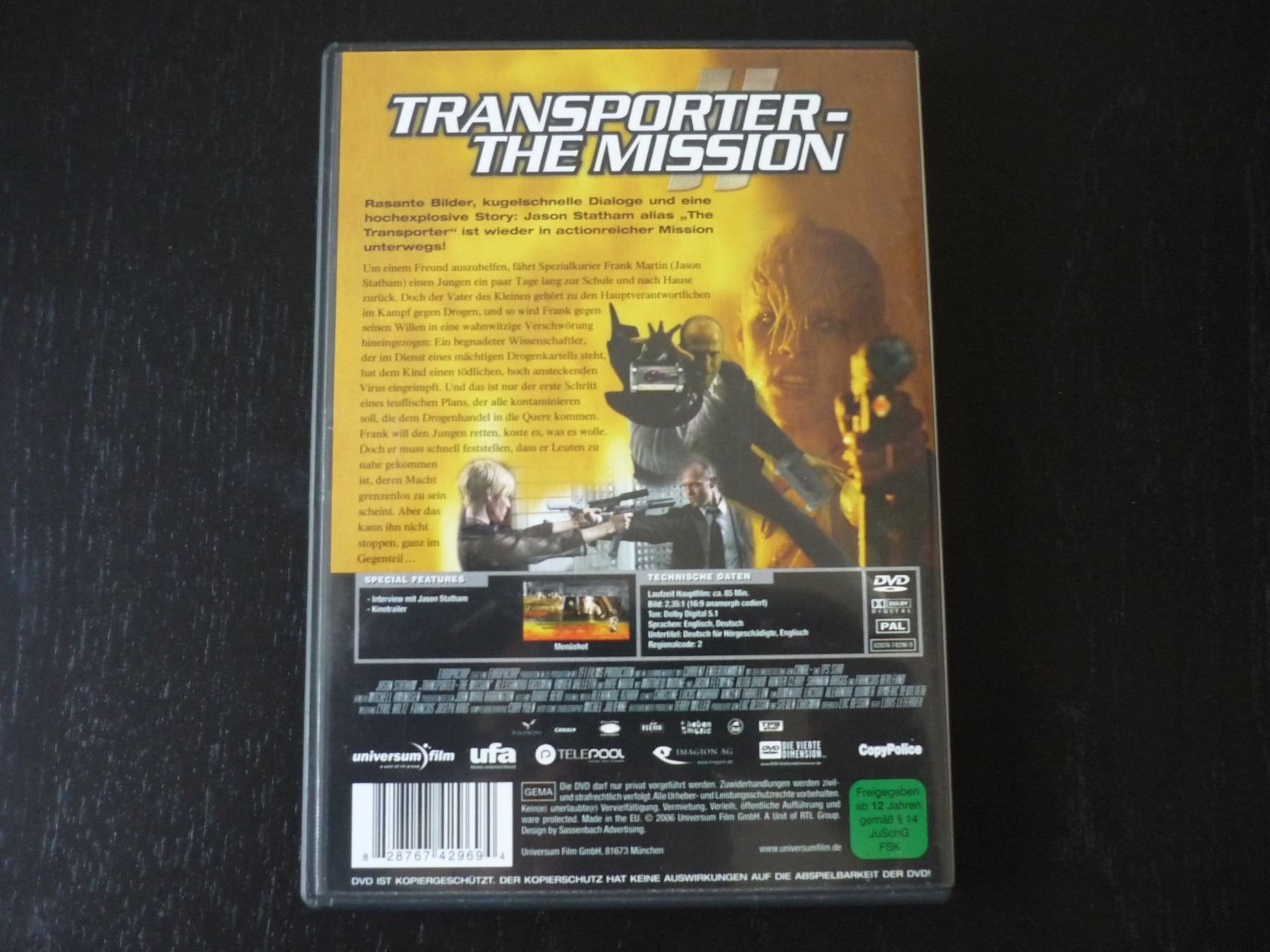 Tous les DVDs: Transporter - The Mission – D'occasion à Erstfeld par Uhu1980 2