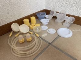 Diverses Zubehör zu Medela Milchpumpe