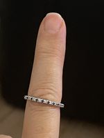 Bague vintage 60 pierres zircons bleues solide