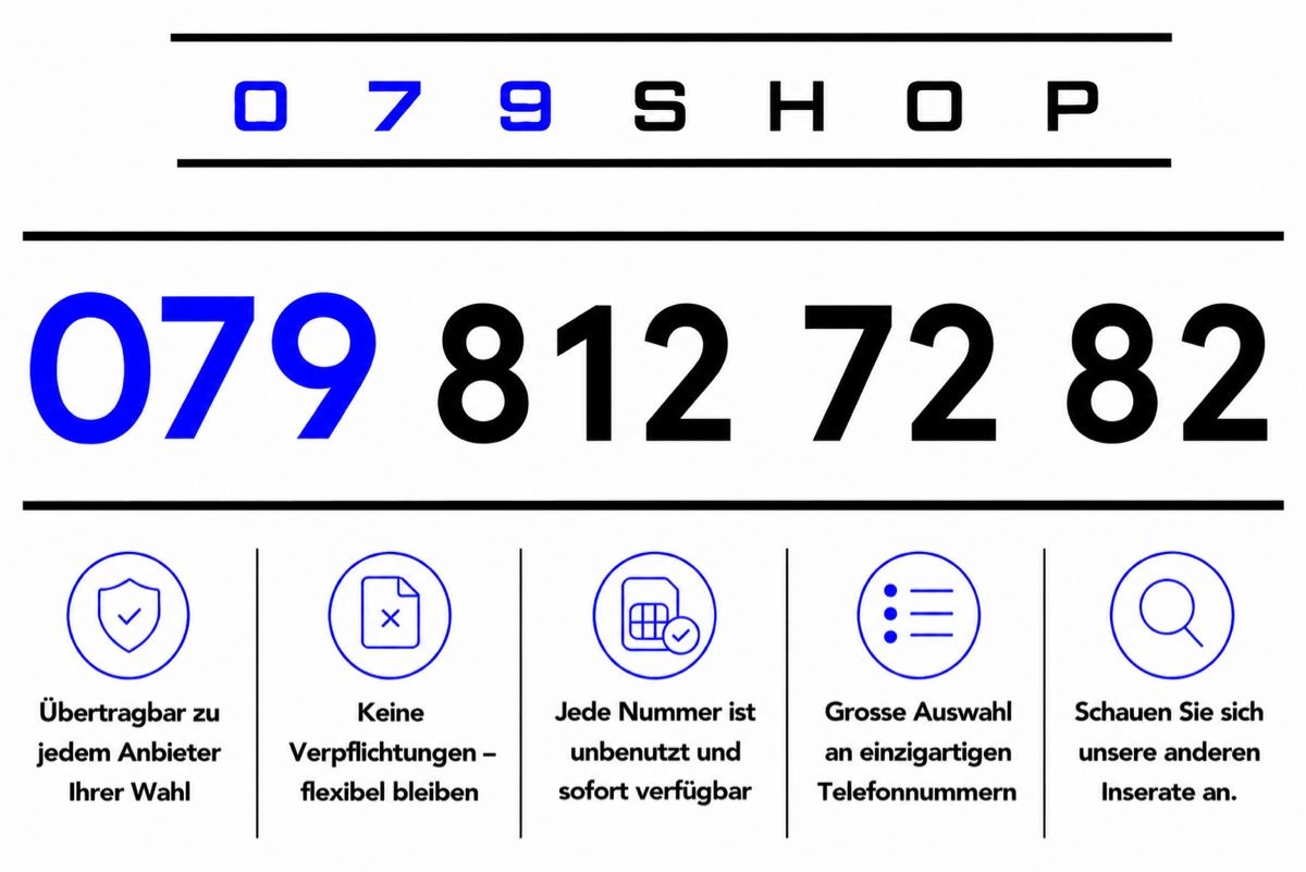 Swisscom Carte Prepayée: Swisscom Prepaid Premium Nummer – Neuf avec emballage d'origine à Rotkreuz par 079shop