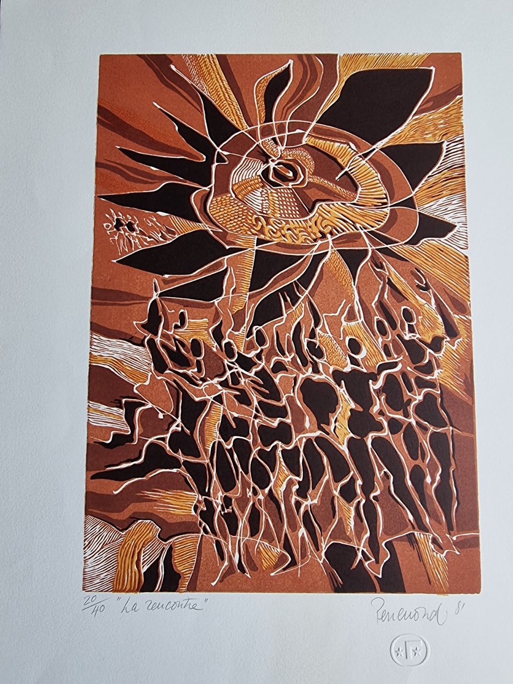 Xilografie: Jacques Perrenoud 1981 HOLZSCHNITT SINIERT NUMMERIERT – Usato da Gersau venduto da grafik-kunst