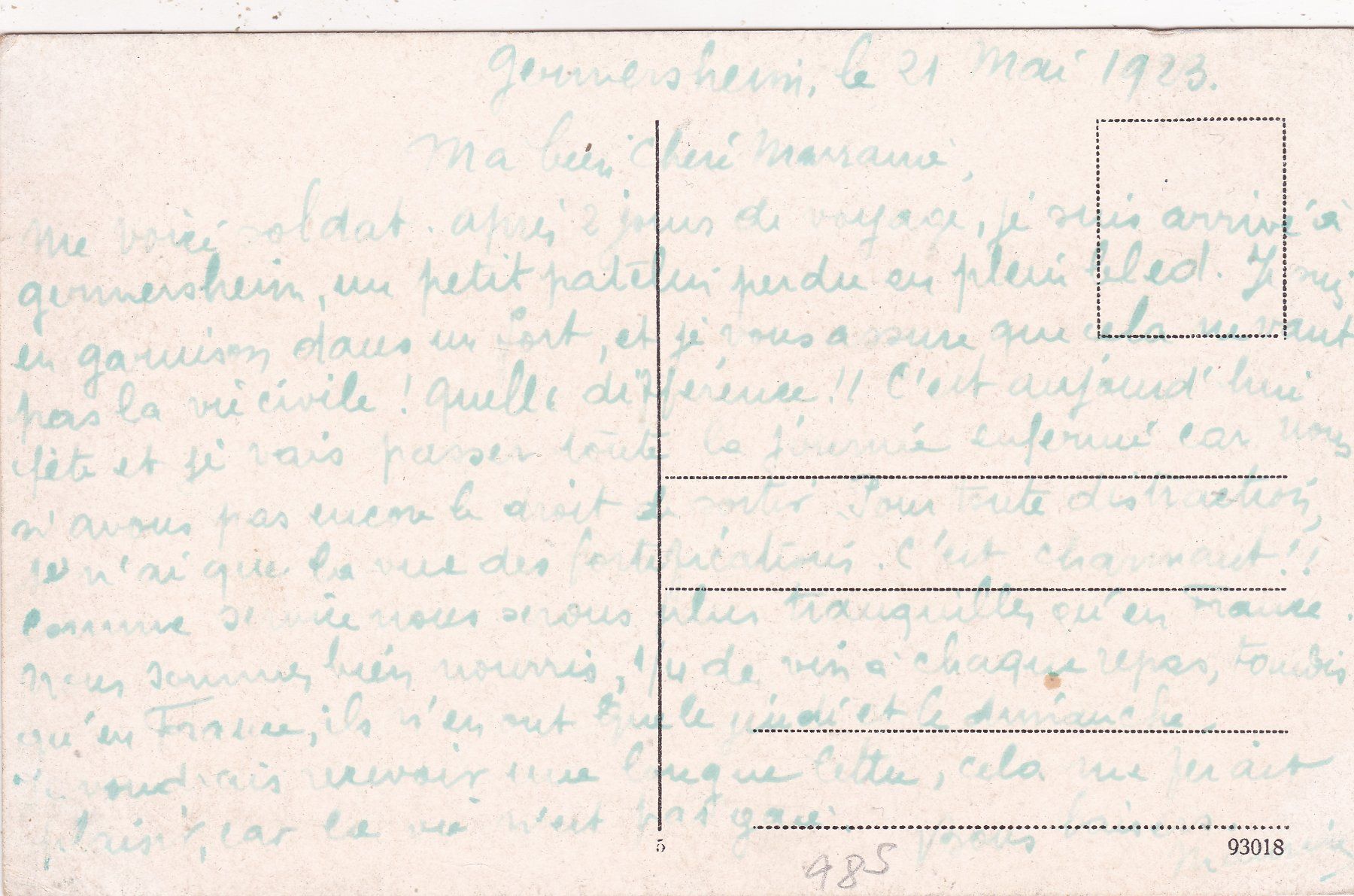Cartoline postali: Deutschland Germersheim Kaserne Seyssel – Usato da Herisau venduto da Lisegrat2008 1