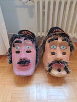 2 Fasnachtsmasken handgemacht Holzfäller - evtl eine dritte