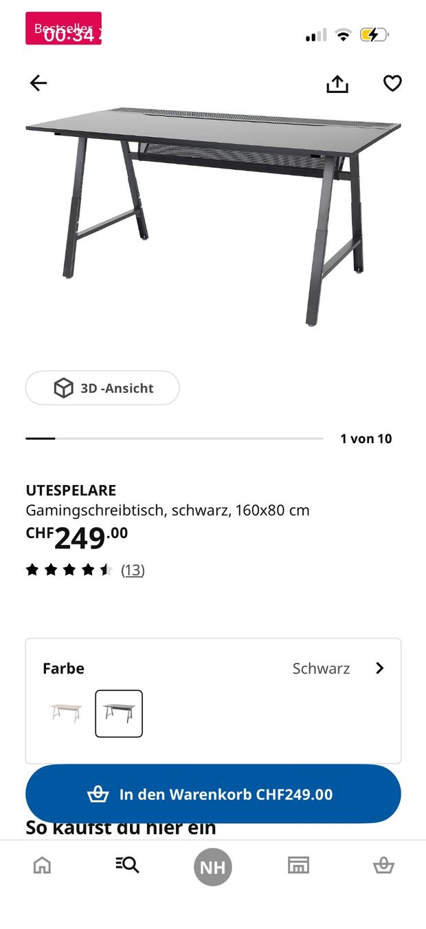 Ikea Schreibtische: UTESPELARE – Gebraucht aus Wald ZH von Natushe 2