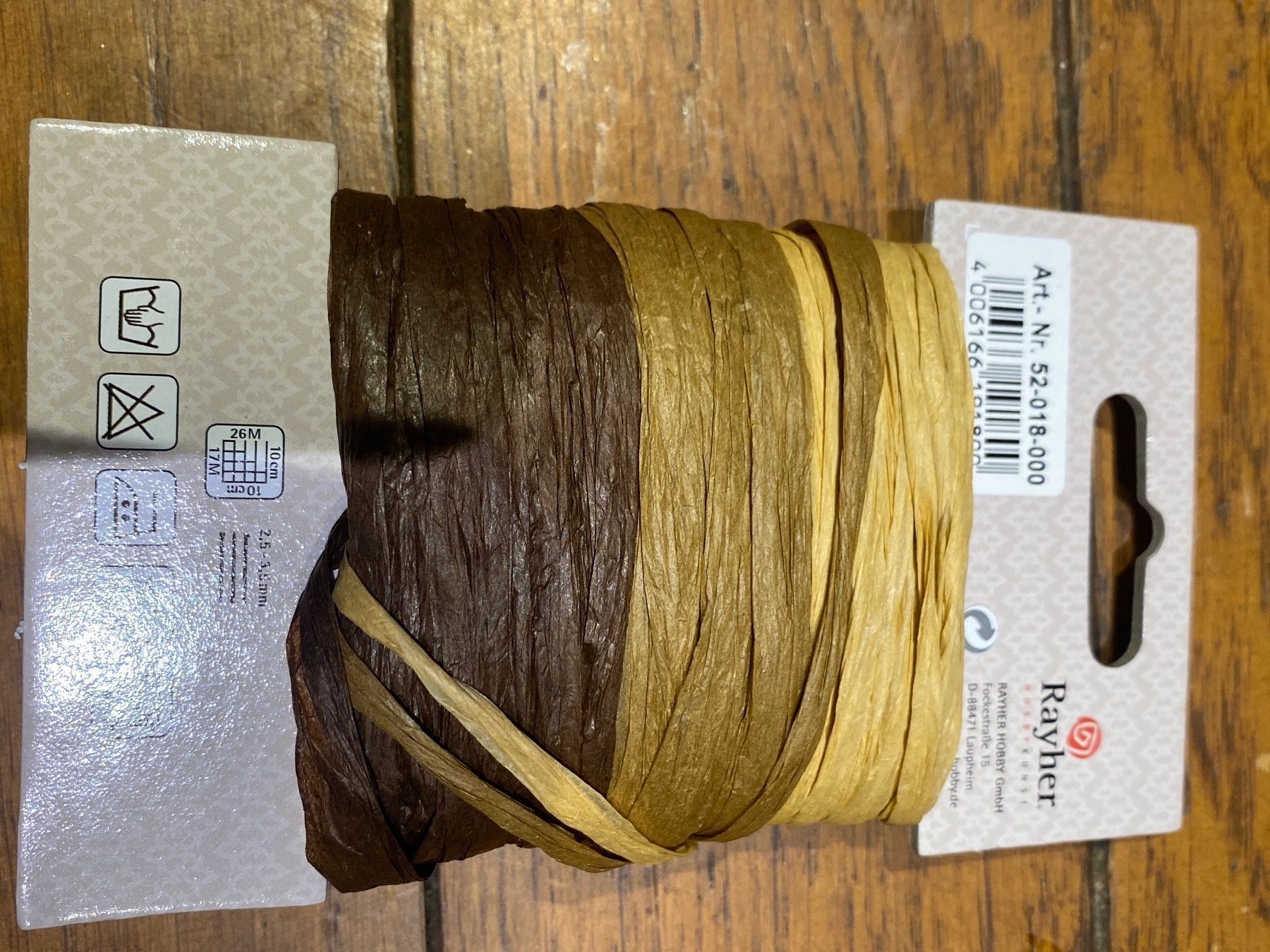 Carta: 52018000 Papierbast raphia 30m – Nuovo e nell'imballaggio originale da Lajoux JU venduto da Briard0 3