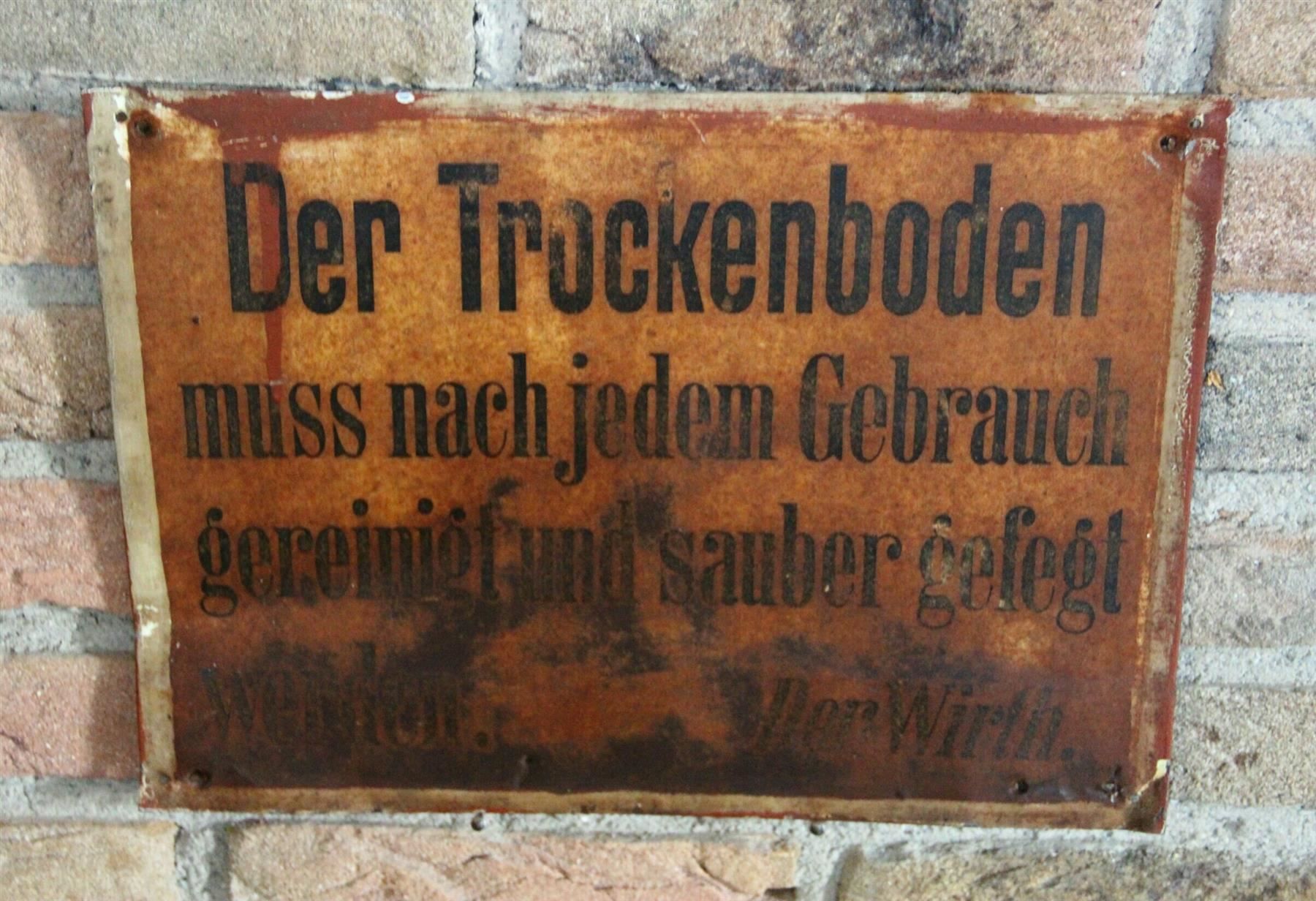 Insegne: Blechschild "Trockenboden" – Usato da Birrwil venduto da brandschatz_birrwil 2