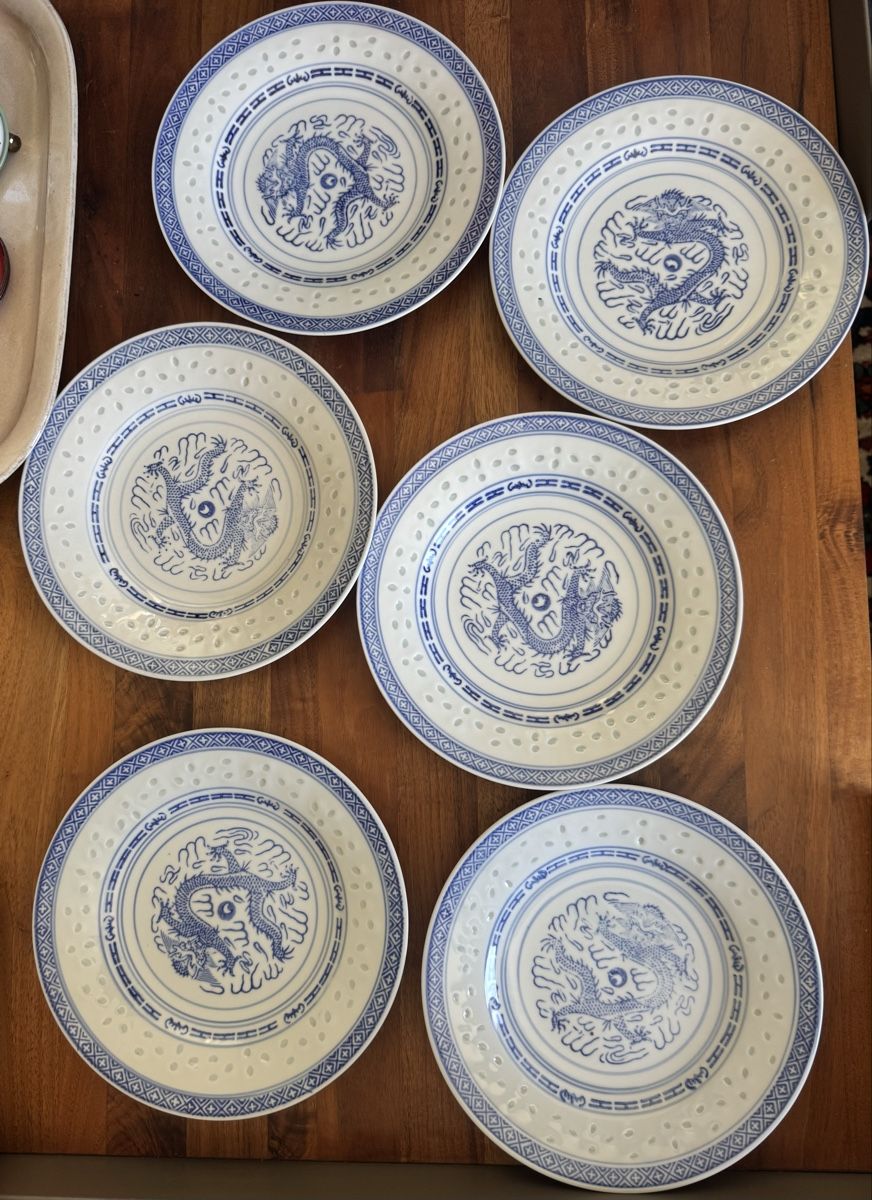 Assiettes: 6 plates - Chinese dragon pattern  – D'occasion à Zürich par kri_zhv2