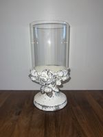 Windlicht mit Blumenmotiv Shabby Chic