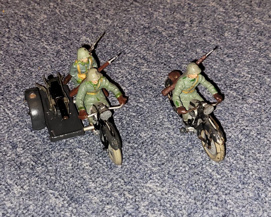 Jouets: Lineol sidecar e motociclista esercito Svizzero – D'occasion à Lugano par lineol59