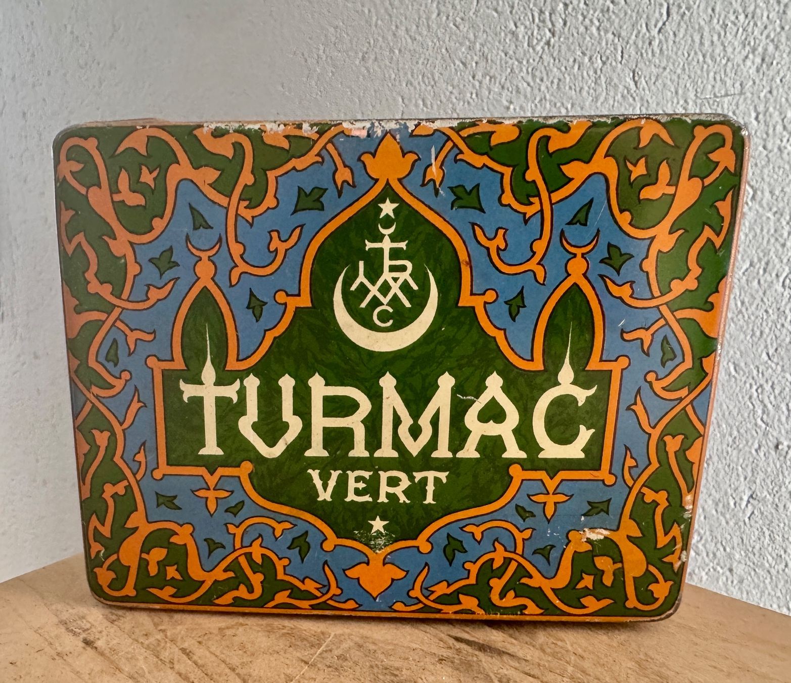 Dosen: Alte Blechdose TURMAC VERT - 14.5 cm - 100 Cigaretten – Gebraucht aus Rothrist von Luckywinner 1