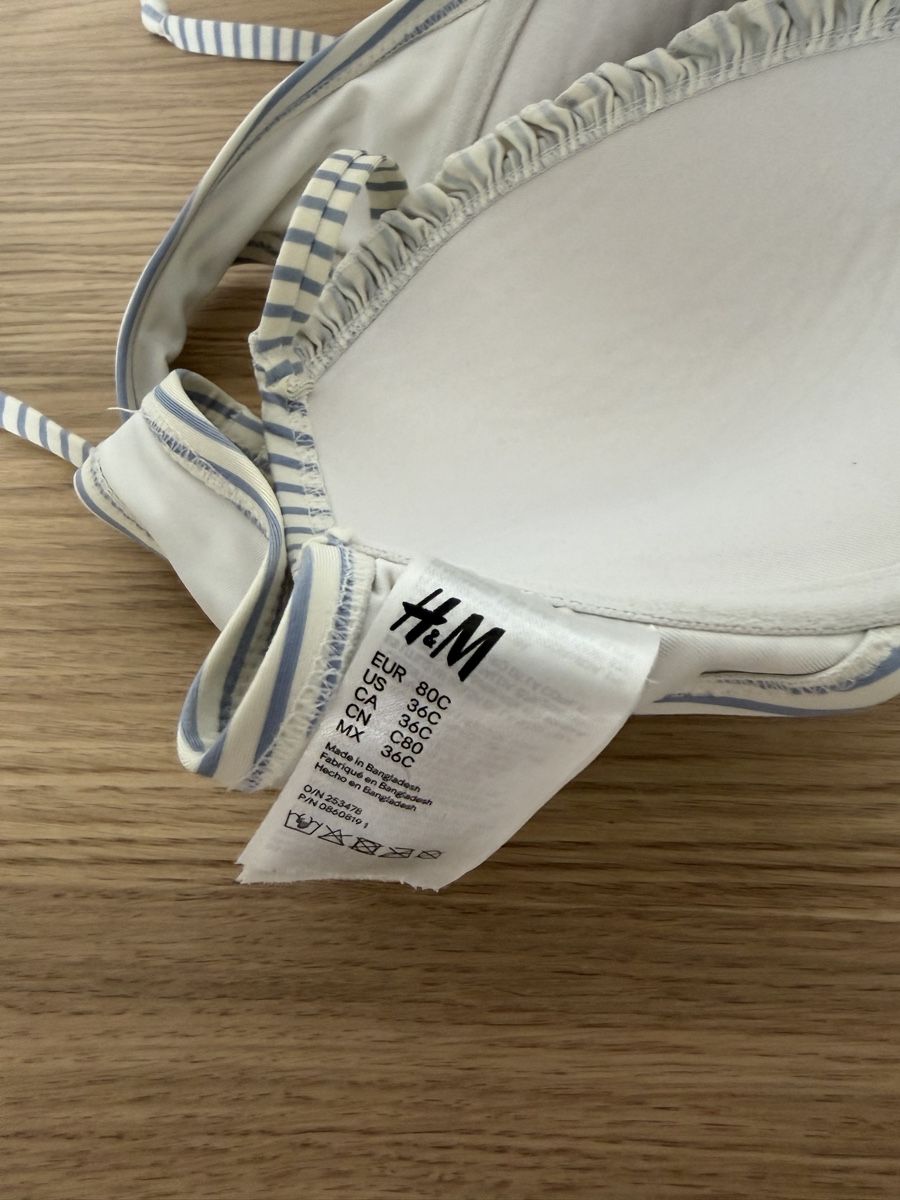 H&M Costumi da bagno & Bikini: HM Bikini Set, Grösse 80C/42, blau-weiss gestreift – Usato da Emmenbrücke venduto da Leeaa.b 4