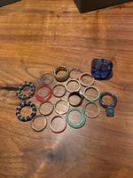 19 bunte Ringe Set Gr. 56-58 Modeschmuck