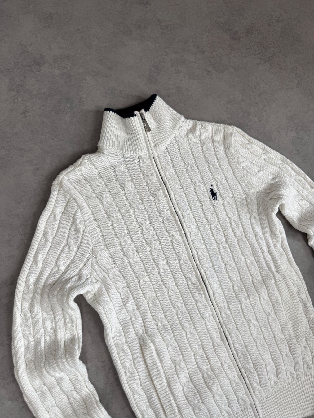 Ralph Lauren Maglioni & Felpe: Ralph Lauren Cable Knit Zipper Pullover - Grösse: S | Vinta – Usato da Fraubrunnen venduto da simon_28839 1