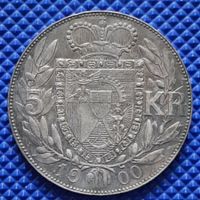 5 Kronen 1900 Liechtenstein Rare