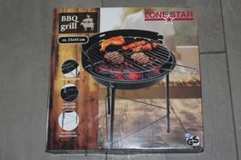 Lone Star® BBQ Standgrill Rundgrill ca 33*43 cm