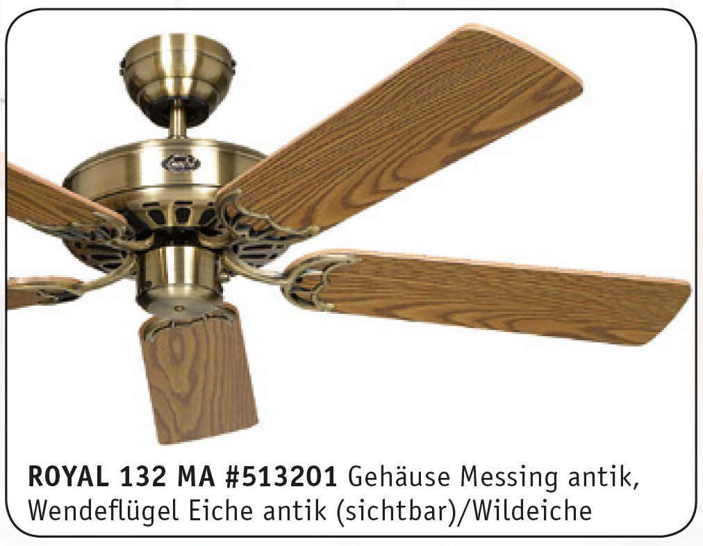 Ventilatoren: Deckenventilator Royal 132 MP – Neu und originalverpackt aus Zürich von Ventilatoren