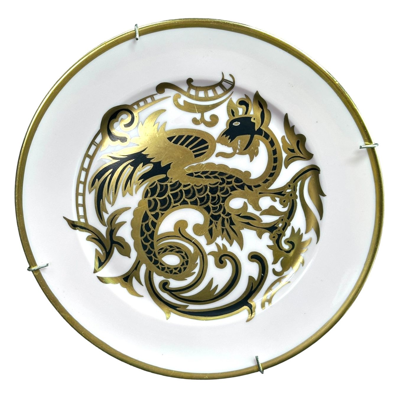 Rosenthal Piatti: Assiette de collection Rosenthal dragon d'or monogramme R.IZ – Usato da Morges venduto da 1tiquaire 6