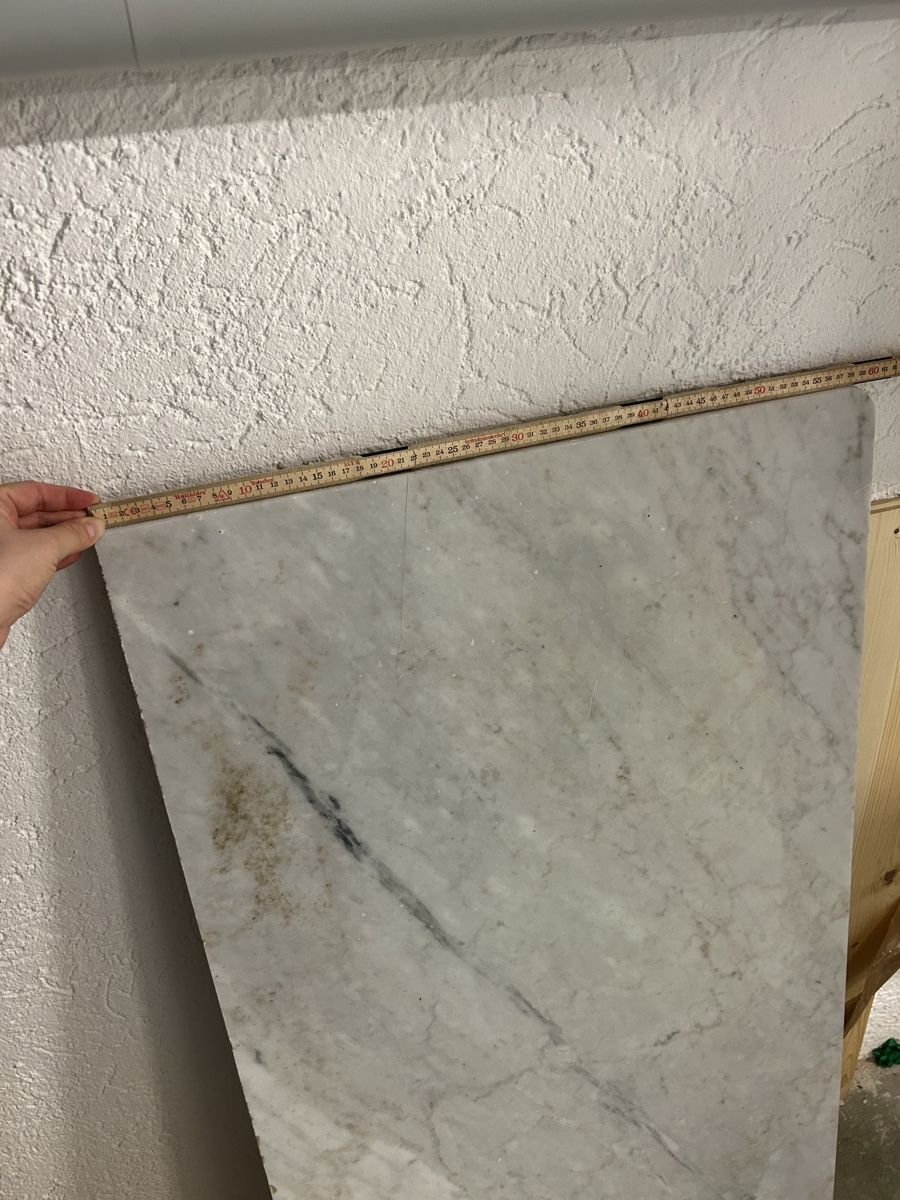 Servierplatten: Marmorplatte weiss/grau – Gebraucht aus Zürich von Spurlos123 2