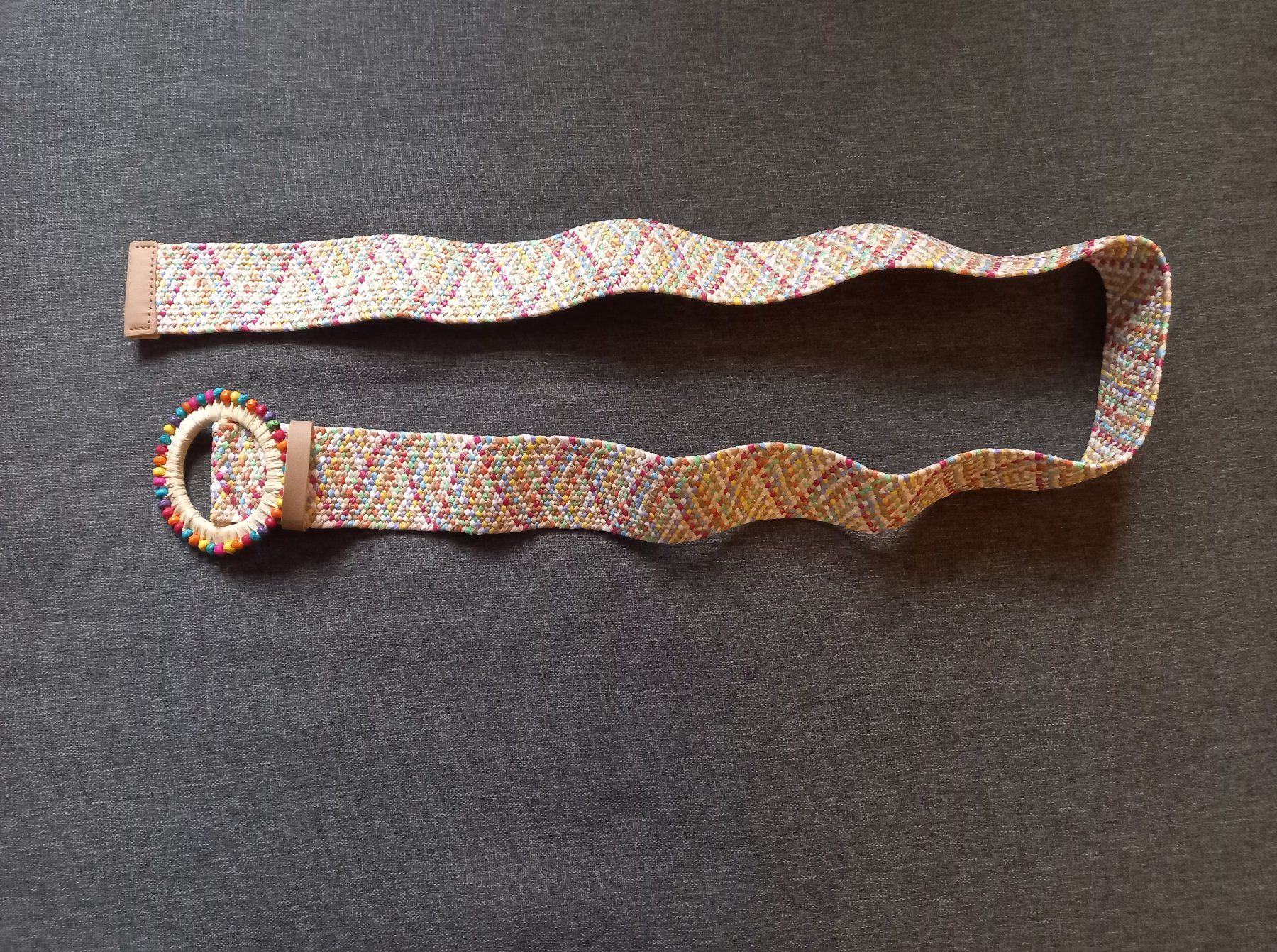 Cinture: Boho-Stroh Sommergürtel buntem XRIK – Nuovo e nell'imballaggio originale da Lausanne venduto da FASHION-WORLD-SHOP