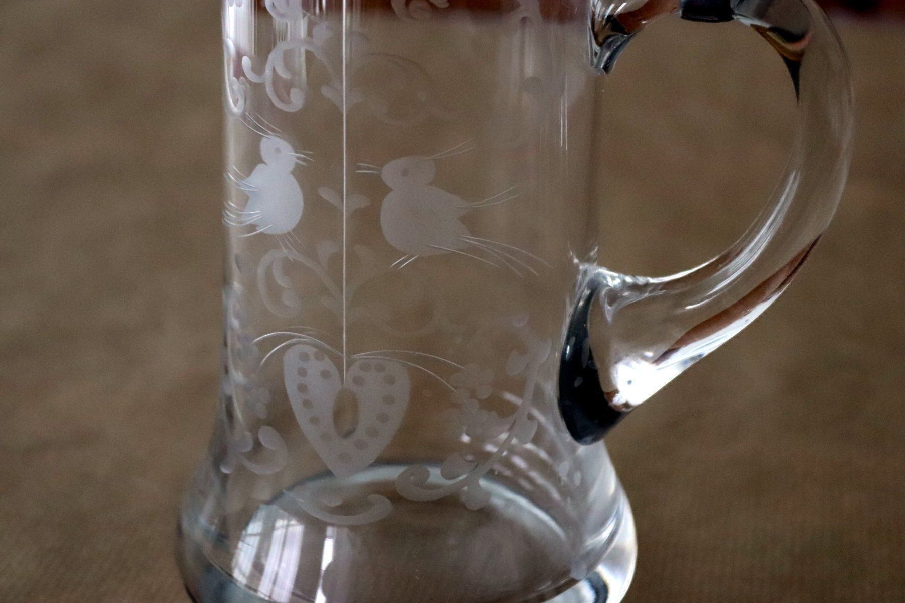 Bicchieri: Glas  Bierkrug mit Zinndeckel – Nuovo (secondo la descrizione) da Basel venduto da Helmuth1945 3