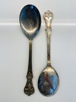 Versilberte Servierlöffel Set 25 x 6 cm