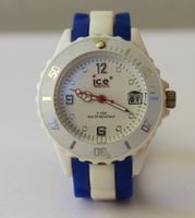 Ice Watch Damenuhr weiss blau Datumslupe