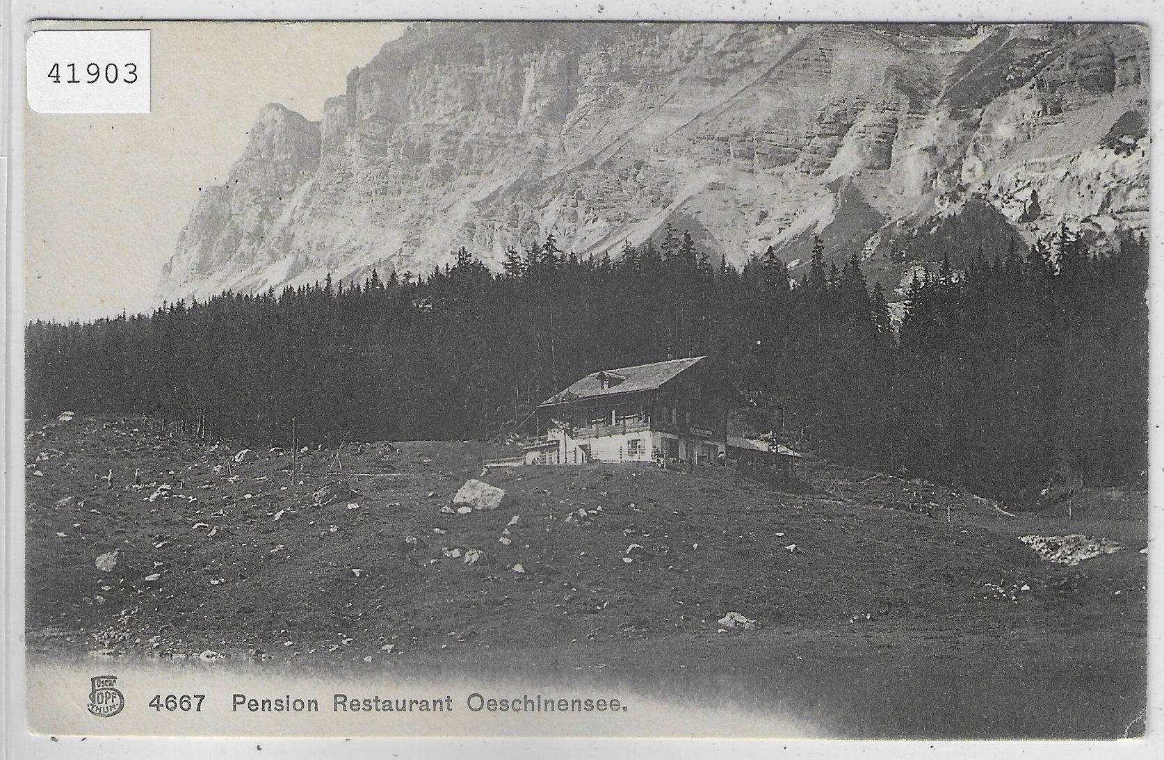 Cartoline postali: Pension Restaurant Oeschinensee – Usato da Ettingen venduto da Kartenplanet