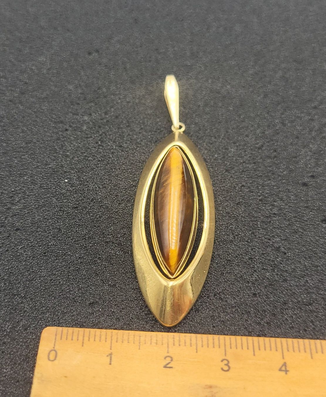 Ciondoli: Gold Anhänger Mit Tigerauge – Usato da Wald ZH venduto da Dasilver 6