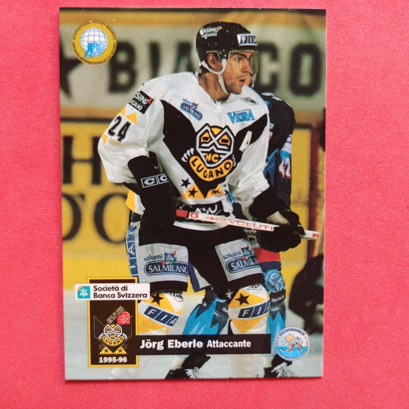 Carte collezionabili: Jörg Eberle - HC LUGANO CARD - 1995/96 – Usato da Dübendorf venduto da kb86_MOVIE