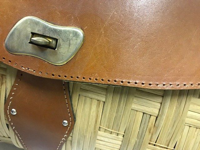 : Handtasche mit Leder und Korbweide 50er – Usato da Zürich venduto da gigimai67 7