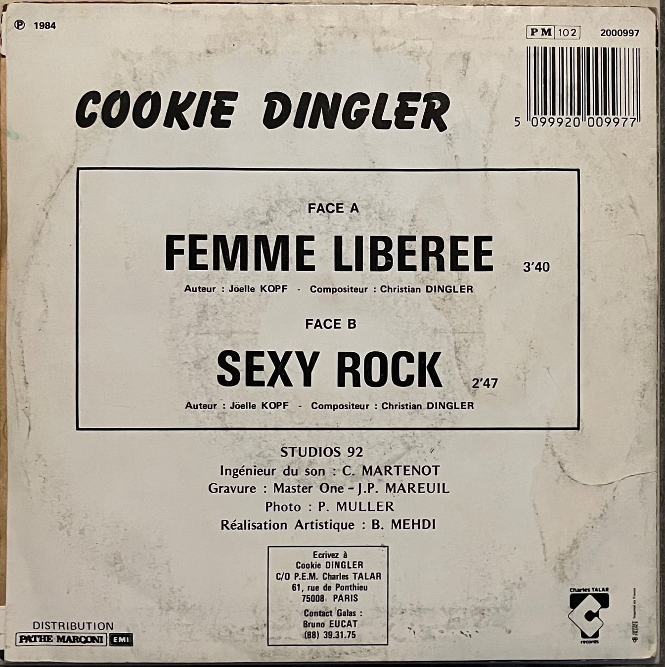 Vinyles: COOKIE DINGLER - FEMME LIBEREE – D'occasion à Bussigny par  1