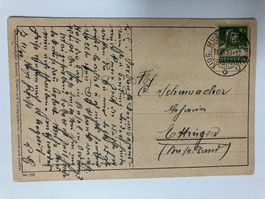 1925 Karte mit Sonderstempel, Eidg. Musikfest in Zug
