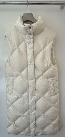 Langes  Daunengilet PKZ Gr. s offwhite